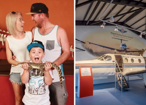Little boy caught a baby Crocodile & History of plane at Darwin