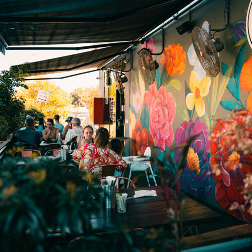 people having breakfast at fresh point cafe darwin australia
