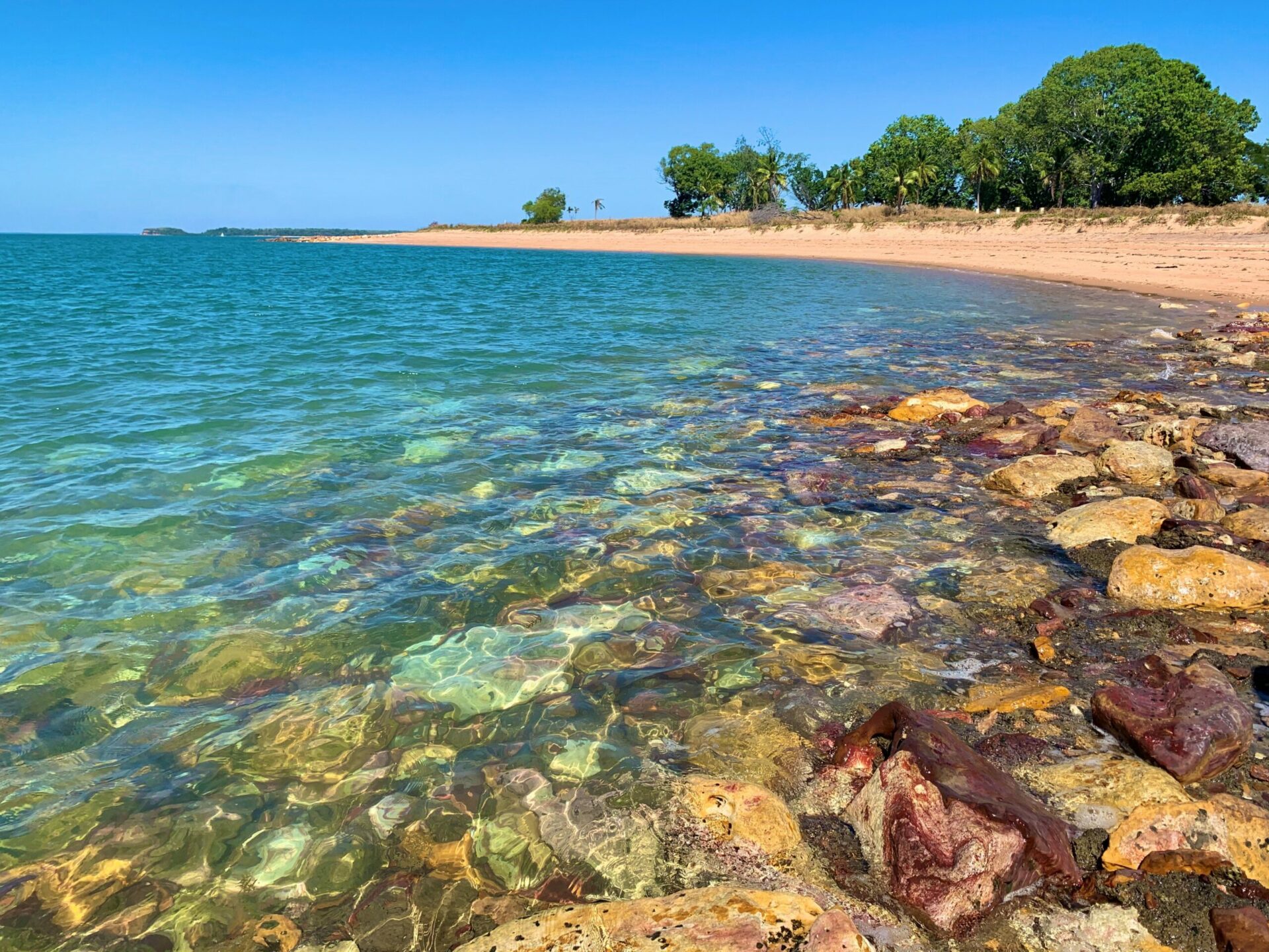 crystal clear water at wagait beach