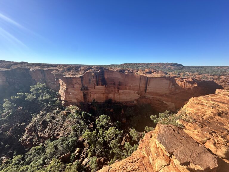 Kings Canyon in Watarrka National Park with blue skies