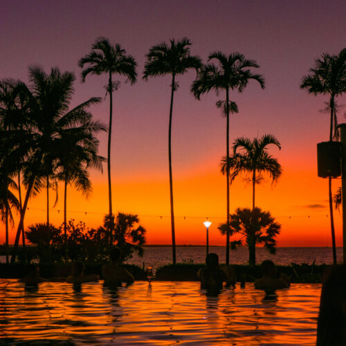 colourful sunset in Darwin at Mindl Beach