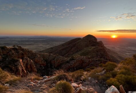 sun setting in West MacDonnell National Park
