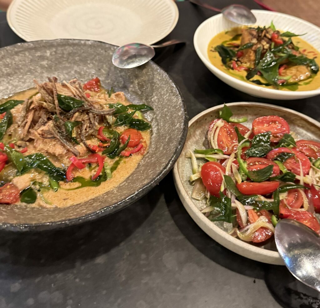 Table filled with food at Ella by Minoli