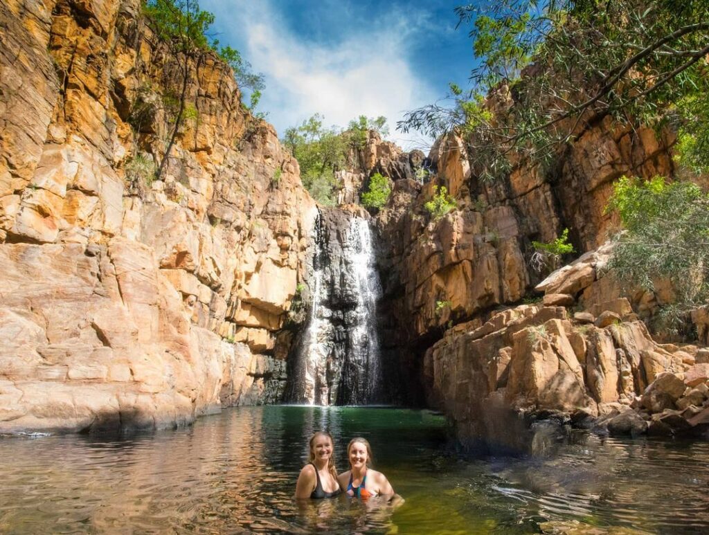 Two girls swimming in Southern Rockhole Nitmiluk National Park @ blissfulnomad pB9D4uu2hvVE1
