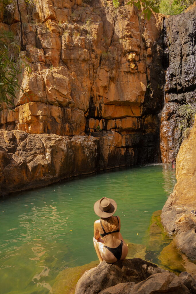 Woman at Southern Rockhole Nitmiluk National Park @un professional travellers Copy of DSC03966